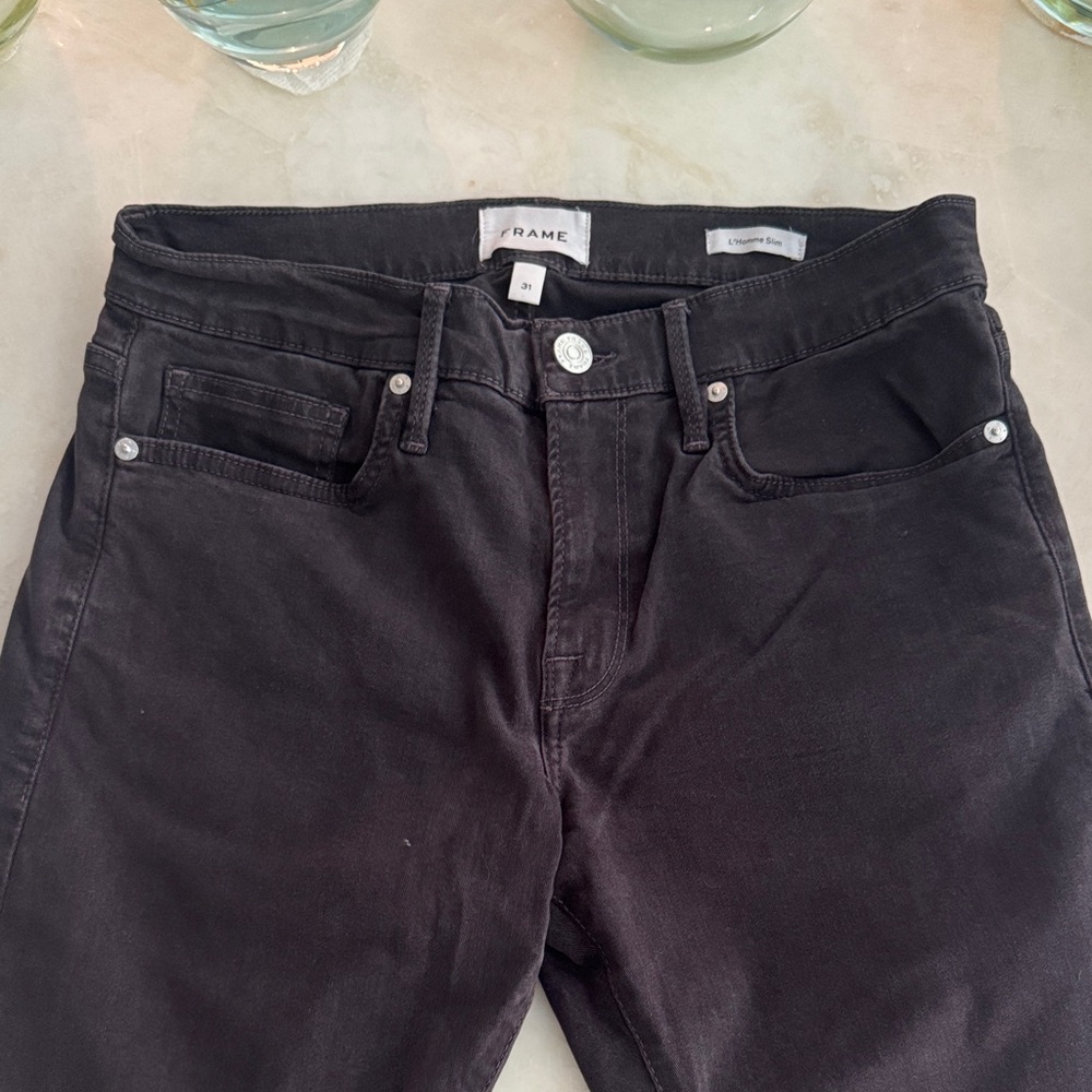 Frame Denim Men's Slim Jeans in Black